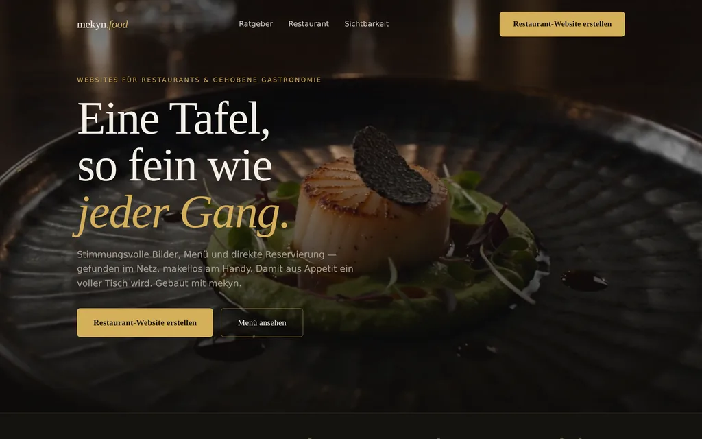 Website-Vorschau: Restaurants & Gastronomie