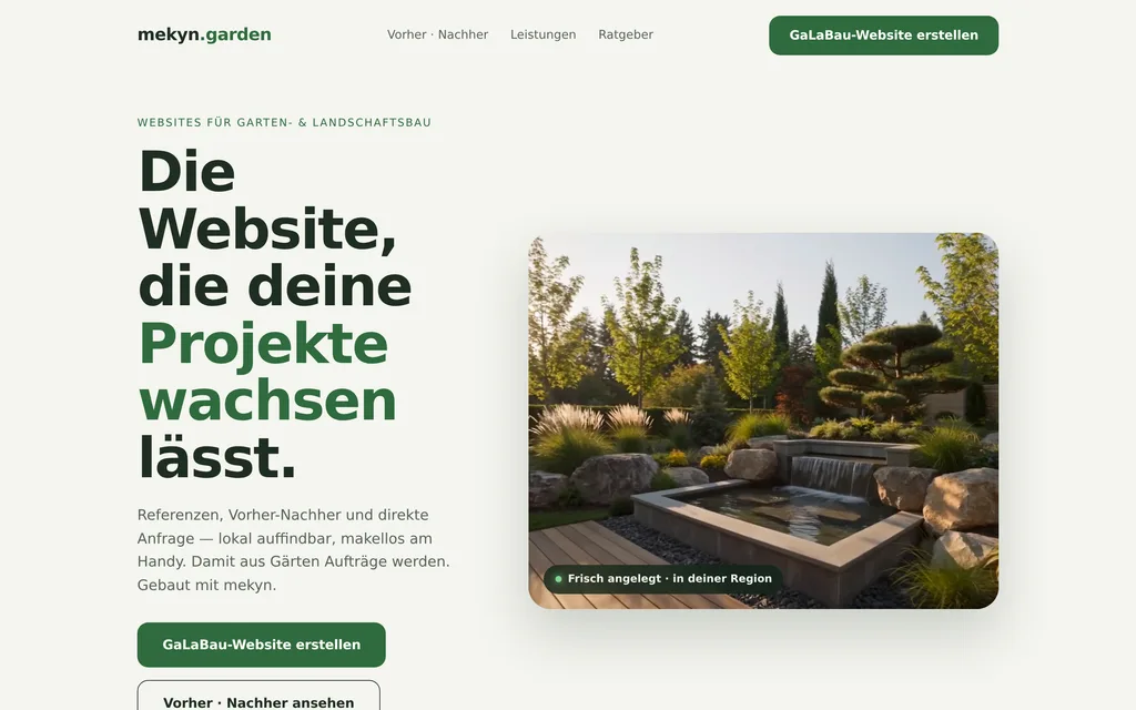 Website-Vorschau: Garten- & Landschaftsbau