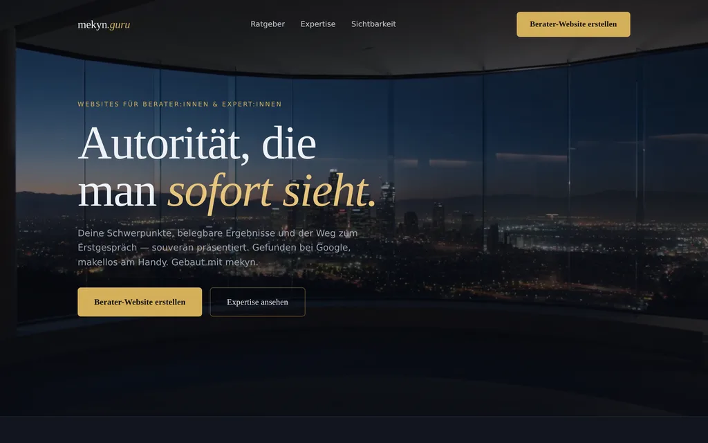Website-Vorschau: Berater & Experten