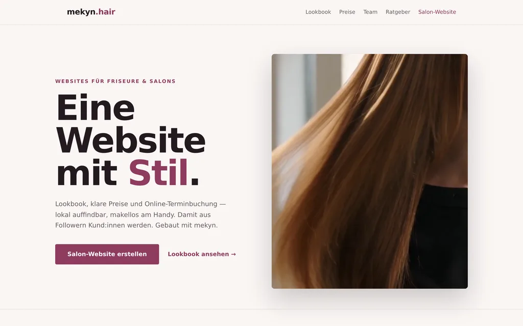 Website-Vorschau: Friseure & Salons