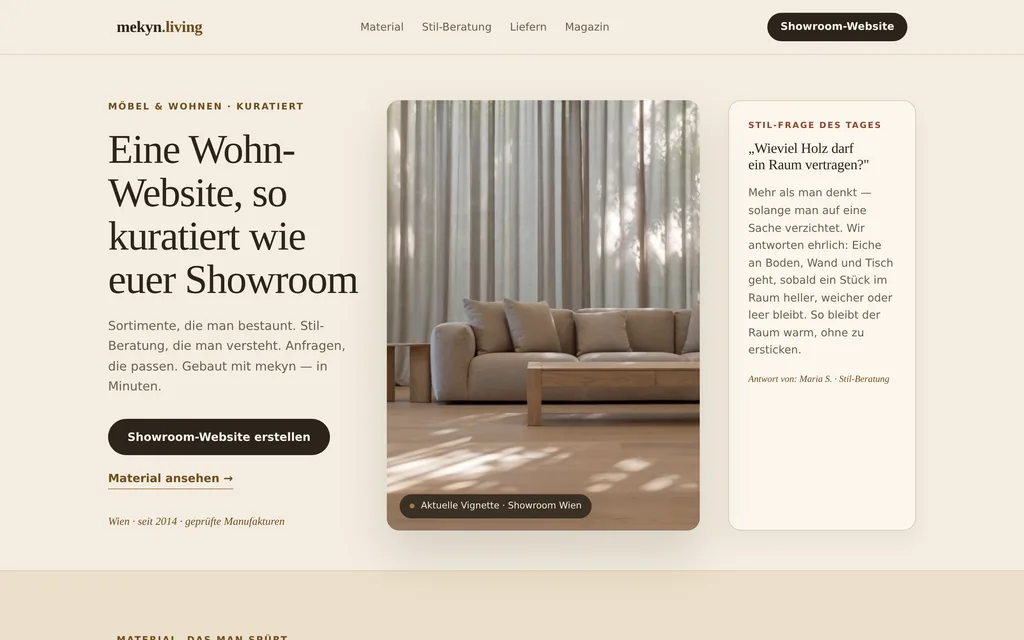 Website-Vorschau: Möbel- & Wohn-Shops
