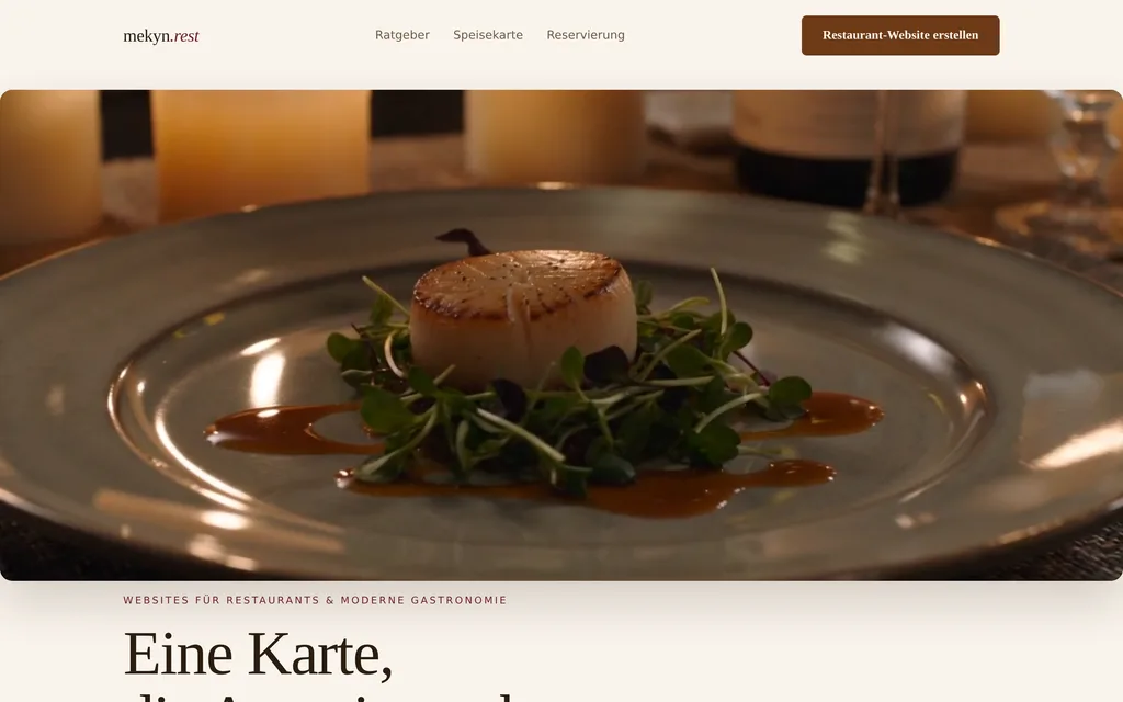Website-Vorschau: Restaurants